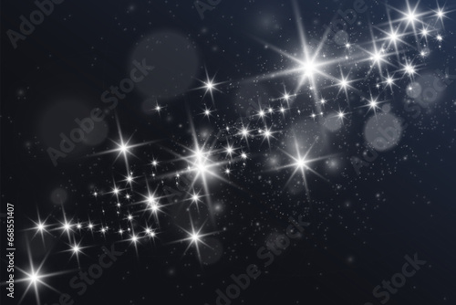 Brilliant dust vector shine. Glittering shiny ornaments for background. Vector illustration.