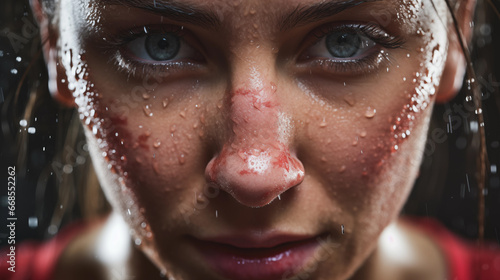 exercise  gym  sweat  sweating  drenched  drenched in sweat  water  face  woman  eyes  people  closeup  expression  close up  lips  smile  model  eye  serious  mouth  look