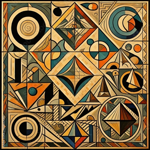 seamless geometric pattern. generative ai