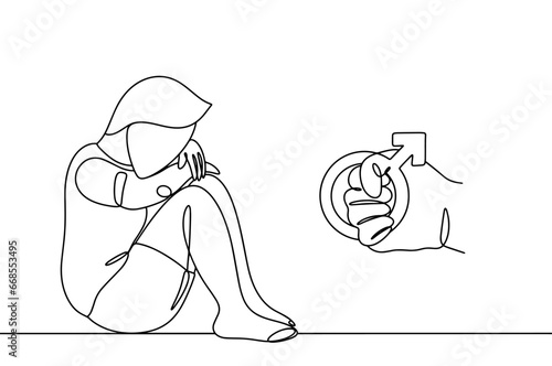 Boy. Violence. Gender. One line