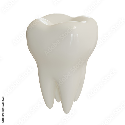 3d Rendering teeth transparent