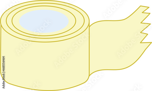 scotch tape hand drawn stationery doodle isolate
