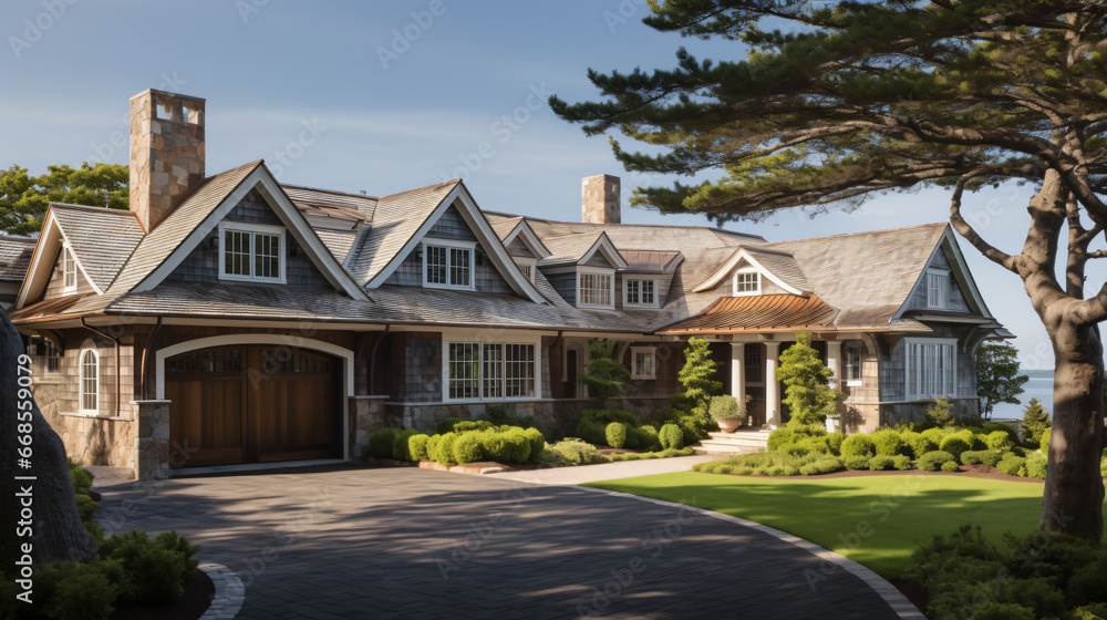 Refined shingled style residence