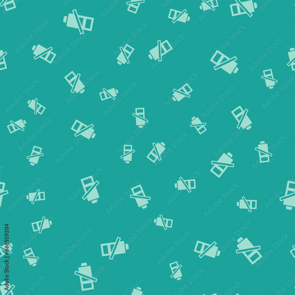 Green Battery charge level indicator icon isolated seamless pattern on green background. Vector Green Battery charge level indicator icon isolated seamless pattern on green background. Vector