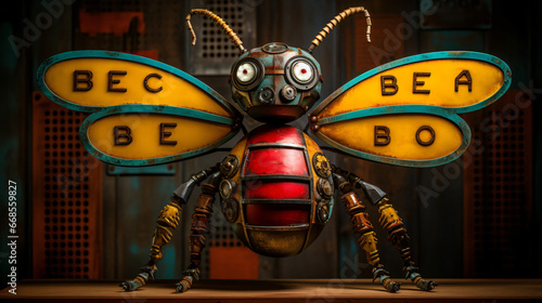 Robotic bee style sign