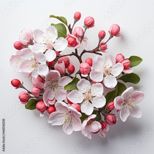 Branch Blossoming Apple Tree Plum Pear ,Hd, On White Background