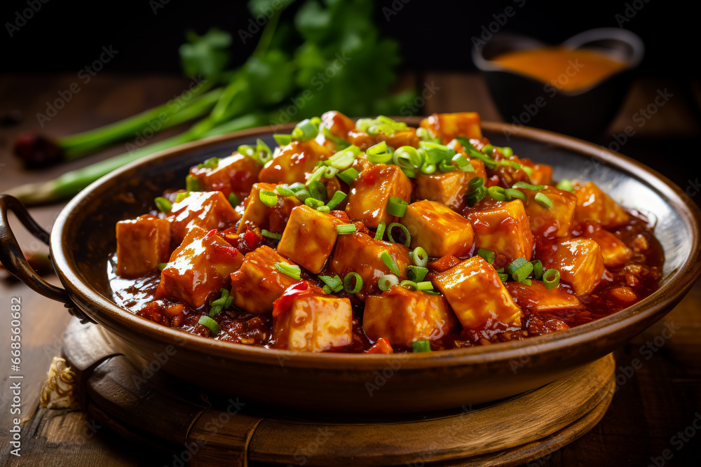 Tofu Ma Po. Traditional Chinese dishes. Tofu Ma Po. Traditional Chinese dishes.