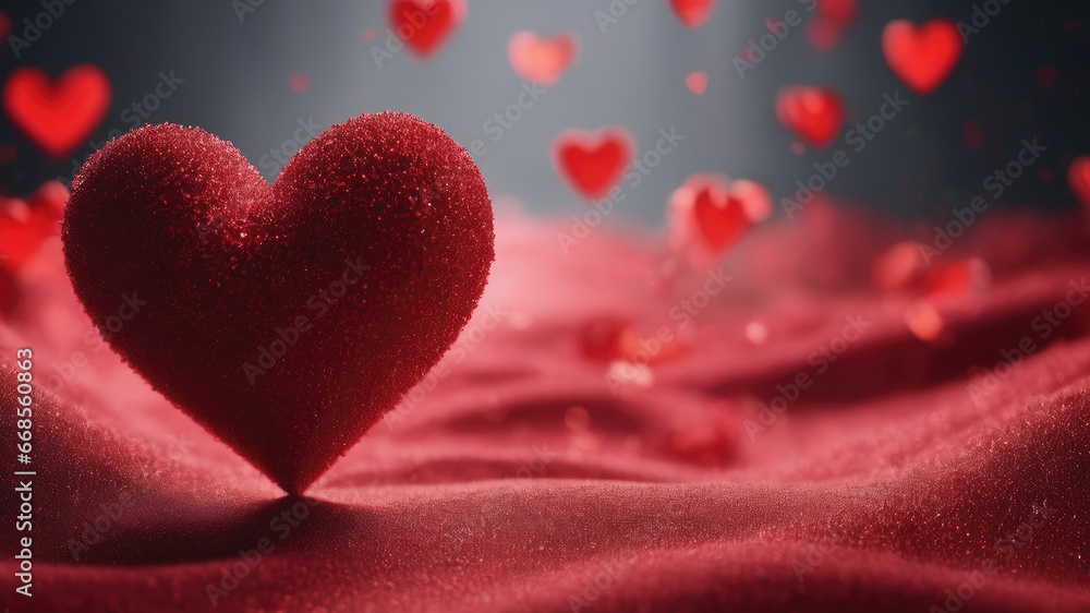 Red heart on a red background, Love hearts wallpaper, wedding hearts, and red fabric background, Valentine's day background Red heart on a red background, Love hearts wallpaper, wedding hearts, and red fabric background, Valentine's day background