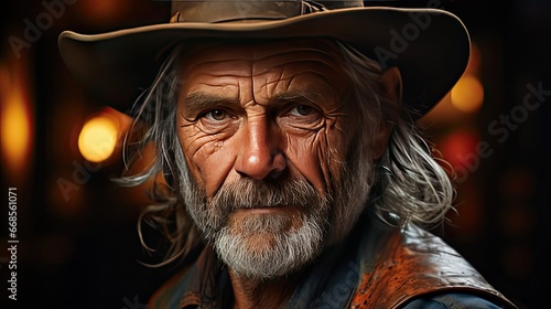 Portrait of a smiling man, on background. Man face portrait illustration. Generative AI