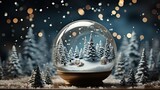 Christmas Snow globe. Christmas snow globe. Generative AI