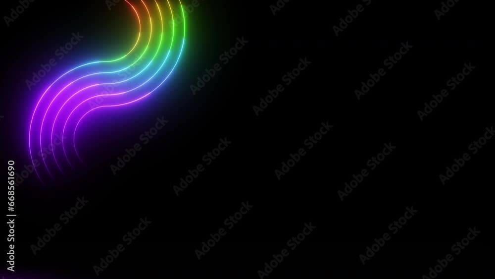Abstract colorful neon lines background. Seamless looping Abstract colorful neon lines background. Seamless looping
