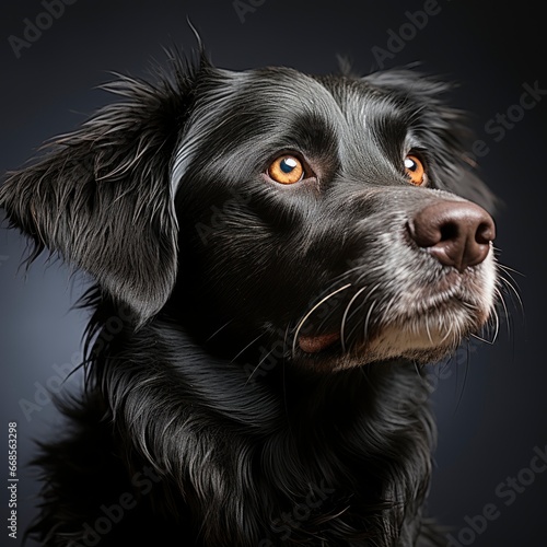 Dogphotorealistic Photorealistic Detail Real Silho,Hd, On White Background