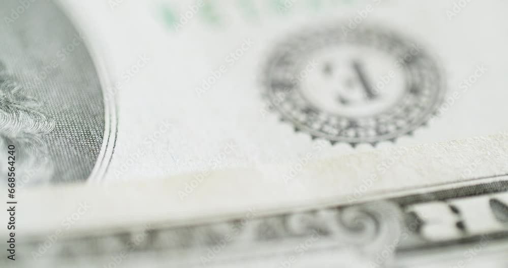 Close-up of a one dollar bill bank note of the United States of America. Close-up of a one dollar bill bank note of the United States of America.
