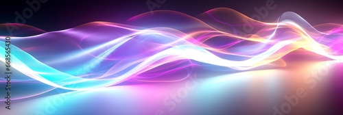 Abstract background with a translucid energy flow in light blue  purple and gold colors.