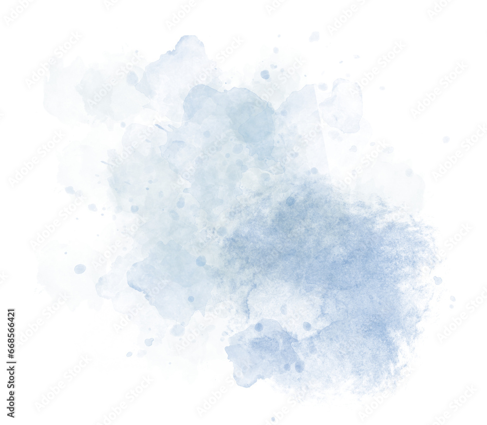 Blue watercolor stain