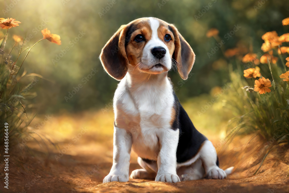 beagle puppy, generated by artificial intelligence