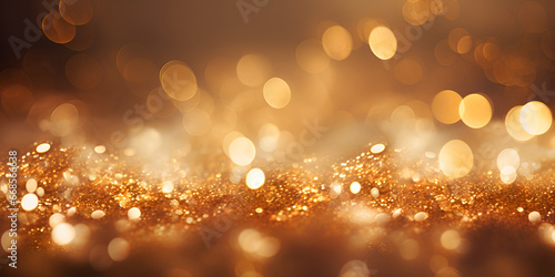 Rich gold abstract glitter and blurred lights background © TatjanaMeininger