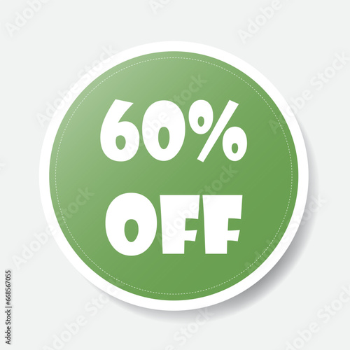 Special offer banner. Green circle. Vector illustration