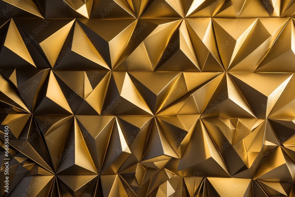abstract and modern golden polygon pattern backdrop