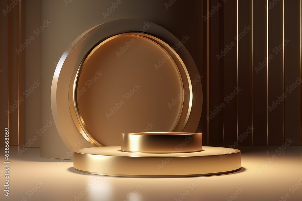 fashionable blank 3d pedestal stand for award showcase