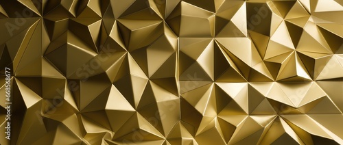 abstract 3d gold polygon backdrop for wall print