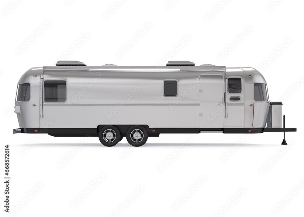 Naklejka premium Vintage Camper Trailer Isolated