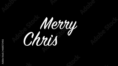 Merry Christmas 4K logo animation ( no background | mov )