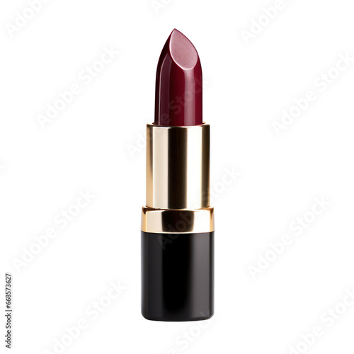 Burgundy lipstick isolated on transparent background,transparency 