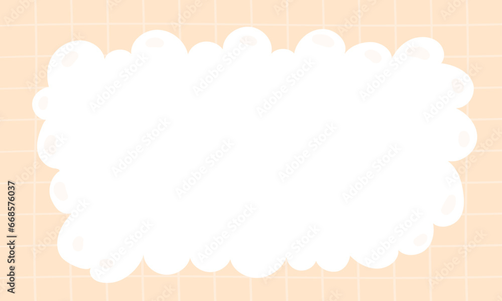 Vector cloud frame cute with background seamless pattern Vector cloud frame cute with background seamless pattern