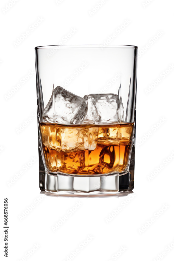 Glass of cola with ice isolated on transparent background,transparency 