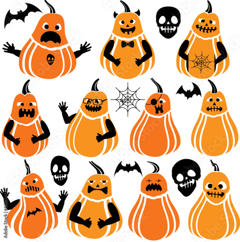 Halloween symbols set