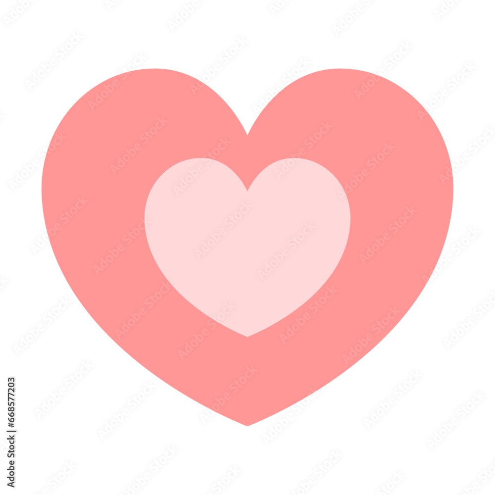 Vector heart illustration on white background