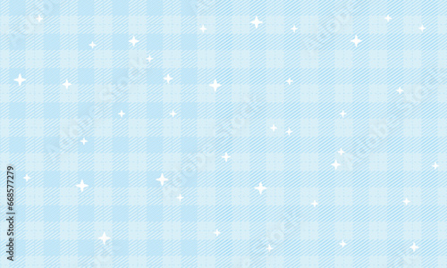 Vector plaid fabric texture blue color seamless pattern vector illustration background