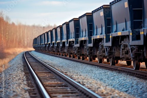 Freight trains full of coal