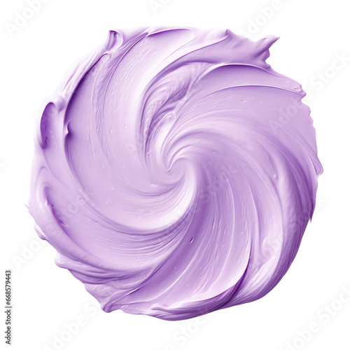 Purple smudge smear cream isolated on transparent background,transparency 