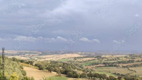 Panaorama dalle mura di cinta di Fratte Rosa nelle Marche photo