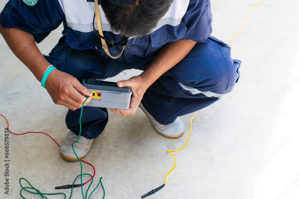 Ground Test box for inject into electrical equipment for testing resistance between electrical