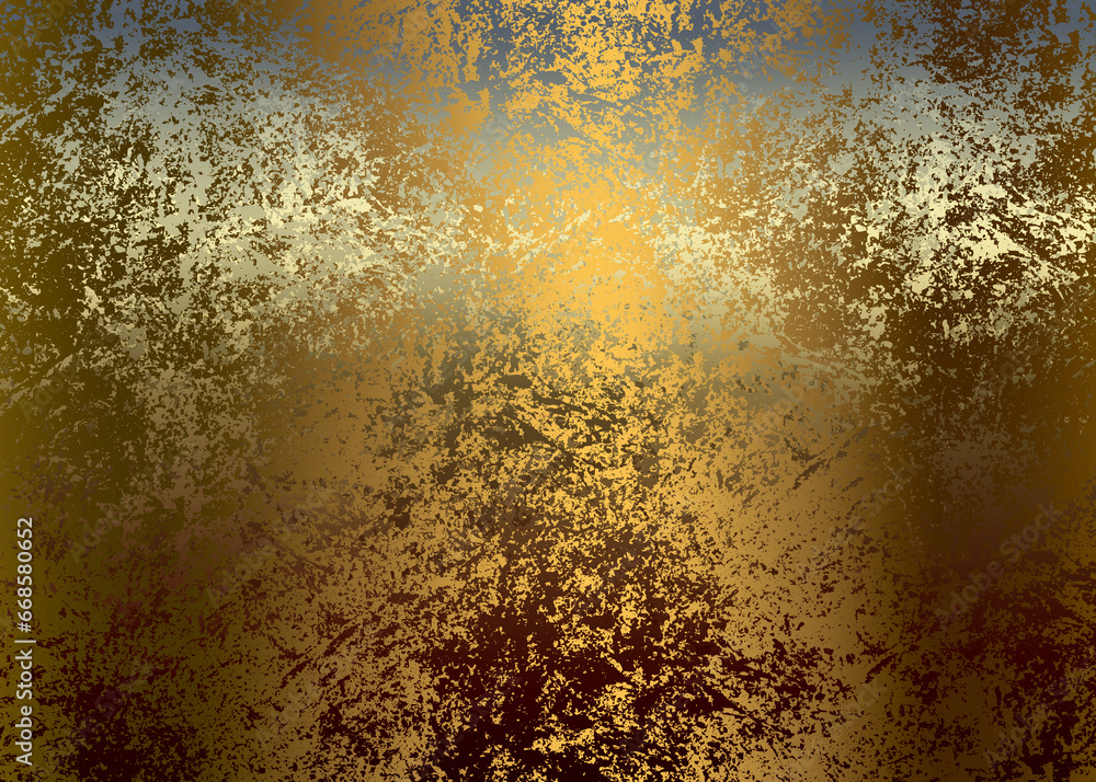 Golden Abstract decorative paper texture background for artwork - Illustration