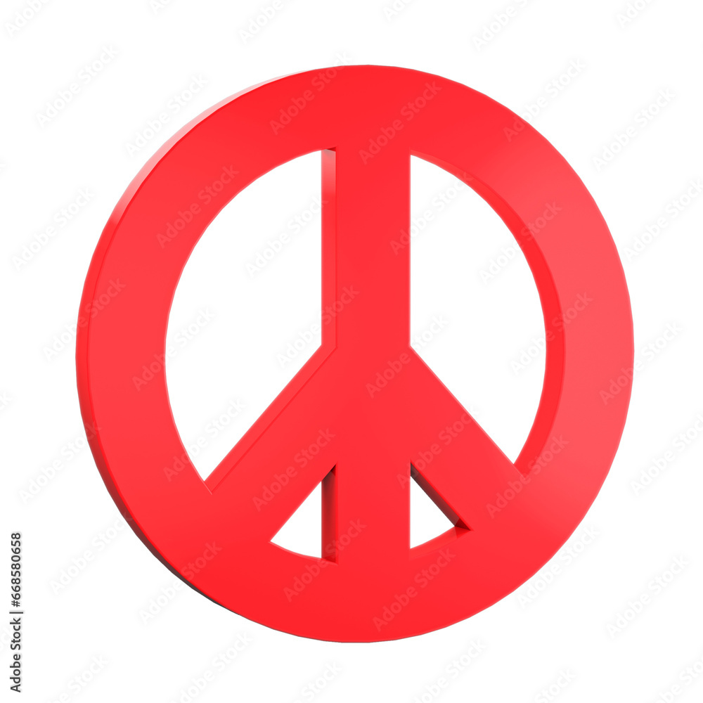 Peace symbol 3D render illustration Peace symbol 3D render illustration