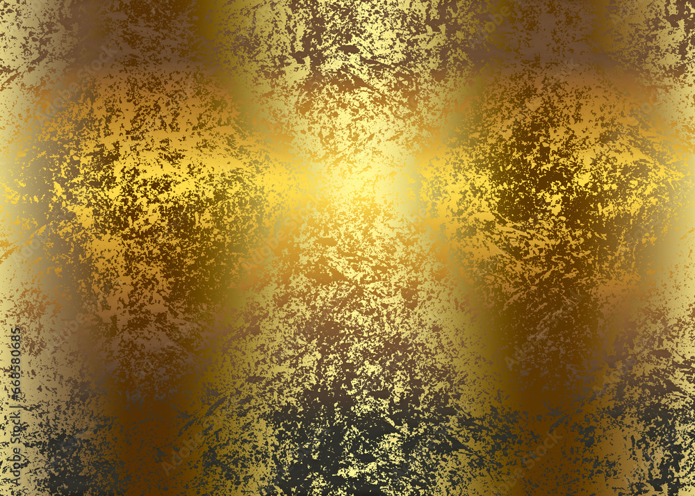 Golden Abstract decorative paper texture background for artwork - Illustration