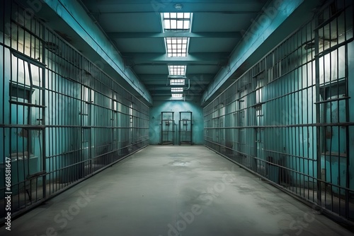 Fotografia The prison cell is dark