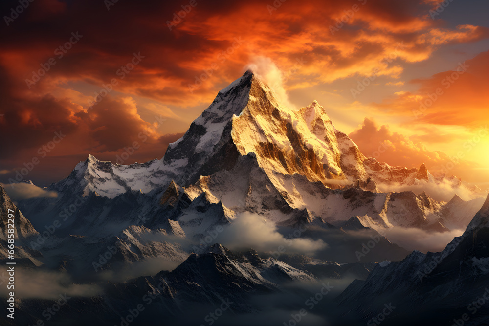 Mountain, mount Everest 