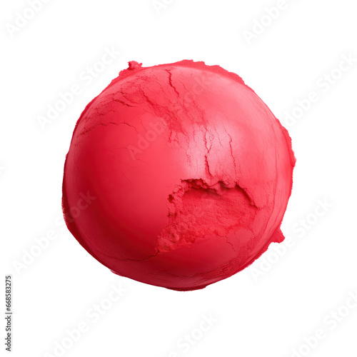 Red smudge smear isolated on transparent background,transparency 