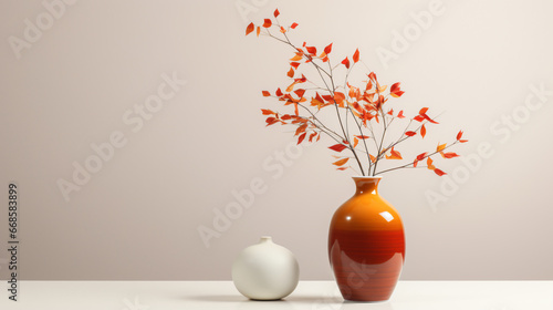 Minimalist autumn vase fall.