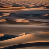 A moonlit desert where sand dunes shimmer with the reflections of distant galaxies2