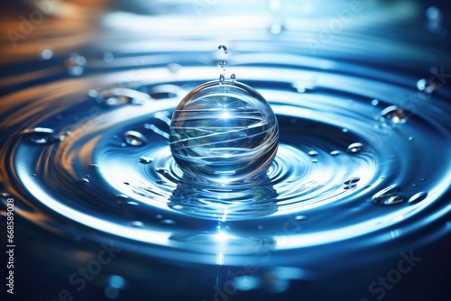 Ripple effects on water from a single drop, resonating emotional impact