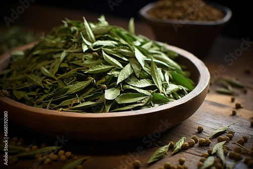 Curry leaves for cooking photo