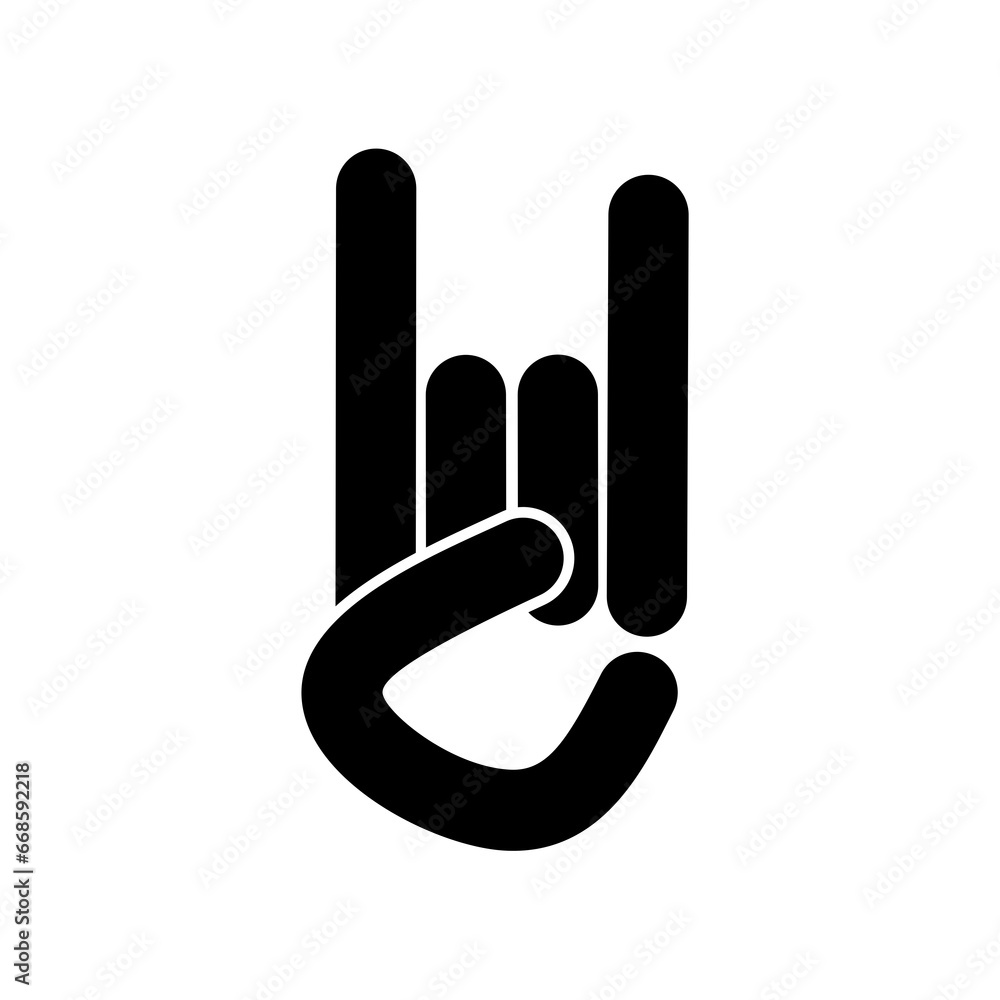 rock and roll hand icon vector with simple design rock and roll hand icon vector with simple design