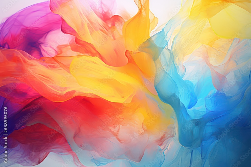 abstract colorful watercolor paint stains and splashes background