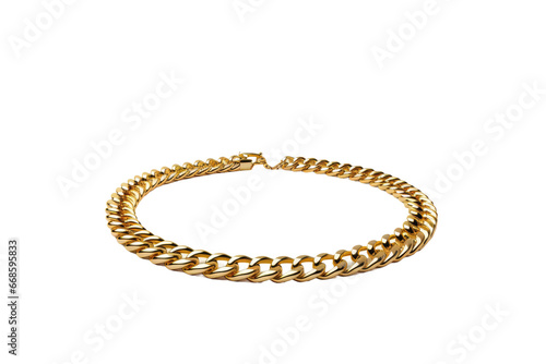 Elegant Gold Necklace in High Resolution Isolated On Transparent Background.